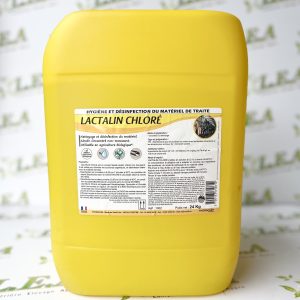 Lactalin Chloré,, produit de nettoyage et de désinfection du matériel de traite, L.E.A, société de négoce agricole, Villeneuve-en-Perseigne.